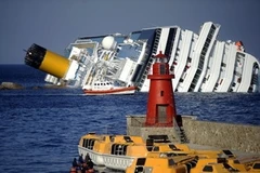 Vụ chìm tàu du lịch Costa Concordia. (Nguồn: AFP)