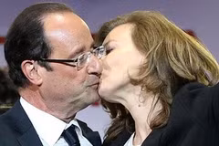 Tổng thống Pháp Hollande và người tình Valerie Trierweiler. (Nguồn: thesun.co.uk)