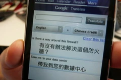 Phần mềm phiên dịch của Google trên iPhone. (Nguồn: Internet)