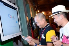 Thử nghiệm tìm kiếm Google bằng tiếng Việt. (Ảnh: A.K/Vietnam+)