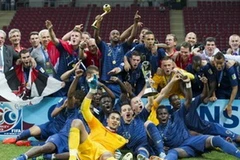 Các cầu thủ U20 Pháp ăn mừng chức vô địch. (Nguồn: AP)