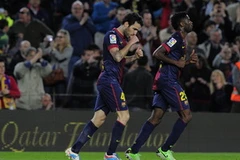 Cesc Fabregas mang về chiến thắng quan trọng cho Barca. (Nguồn: Getty)