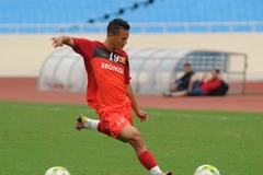 [Photo] Tuyển Việt Nam rèn dứt điểm, chờ quyết đấu Palestine 