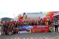 [Photo] Tàu bay mới của VietJet Air về tới Thành phố Hồ Chí Minh 