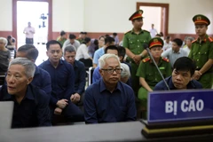 Các bị cáo tại phiên tòa sáng 22/4/2019. (Ảnh: Thành Chung/TTXVN)