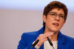 Chủ tịch CDU Annegret Kramp-Karrenbauer phát biểu tại đại hội thường niên của CDU ở Leipzig, Đức, ngày 22/11/2019. (Ảnh: AFP/TTXVN)