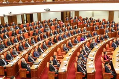 Các Ủy viên Trung ương Đảng dự phiên bế mạc Hội nghị lần thứ mười một Ban Chấp hành Trung ương Đảng Cộng sản Việt Nam khóa XII. (Ảnh minh họa: Trí Dũng/TTXVN)