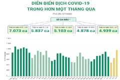Diễn biến dịch COVID-19 trong hơn một tháng qua.