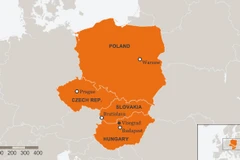 Nhóm Visegrad (V4 - gồm Ba Lan, Hungary, Slovakia và Cộng hòa Séc). (Nguồn: DW)