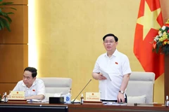 Chủ tịch Quốc hội Vương Đình Huệ phát biểu. (Ảnh: Doãn Tấn/TTXVN)