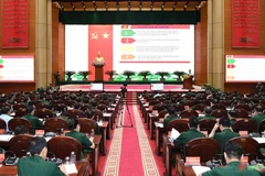 Quang cảnh hội nghị tại điểm cầu Hội trường Bộ Quốc phòng. (Nguồn: Qdnd)