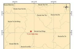 Bản đồ chấn tâm động đất. (Nguồn: Viện Vật lý địa cầu)