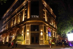 Trụ sở Tân Hoàng Minh tại phố Quang Trung, phường Trần Hưng Đạo, quận Hoàn Kiếm, Hà Nội. (Ảnh: Phạm Kiên/TTXVN)