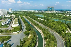 Trung tâm hành chính tỉnh Bình Dương nằm trong khu vực Thành phố mới, phường Hòa Phú, thành phố Thủ Dầu Một. (Ảnh: Nguyễn Văn Việt/TTXVN)