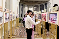 Các đại biểu tham quan triển lãm. (Ảnh: Thu Hương/TTXVN)