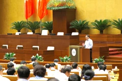 Thủ tướng Chính phủ Phạm Minh Chính giới thiệu chuyên đề tại hội nghị. (Ảnh: Phương Hoa/TTXVN)