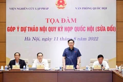 Chủ tịch Quốc hội Vương Đình Huệ phát biểu. (Ảnh: Doãn Tấn/TTXVN)