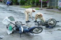Hiện trường một vụ tai nạn giao thông. (Ảnh minh họa. Nguồn: TTXVN)