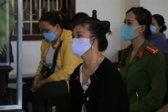 Bị cáo Hàn Thị Thu Hiền tại phiên xét xử sơ thẩm. (Ảnh: Nhựt An/TTXVN)