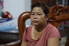 Đối tượng Trần Thị Ánh Tuyết, ngụ xã Phước Vinh, huyện Châu Thành được xác định là người đứng ra tổ chức chơi số đề. (Ảnh: Thanh Tân/TTXVN)