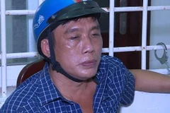 Võ Trung Hồng tại cơ quan điều tra. (Ảnh: Công an tỉnh Bà Rịa-Vũng Tàu)