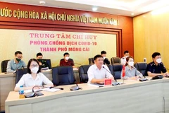 Quang cảnh buổi hội đàm phía thành phố Móng Cái, tỉnh Quảng Ninh. (Ảnh: TTXVN)