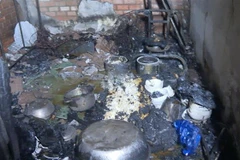 Hiện trường vụ cháy. (Ảnh: TTXVN phát)