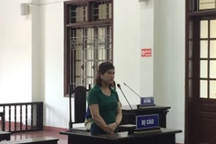 Bị cáo Tạ Thị Suối Vân tại phiên tòa xét xử. (Ảnh: Vũ Hà/TTXVN)