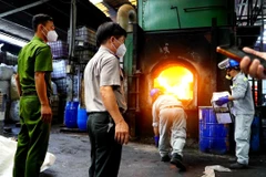 Tiêu hủy ma túy. (Ảnh minh họa. Nguồn: TTXVN) 