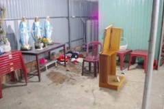 Hiện trường vụ án. (Nguồn: Công an cung cấp)