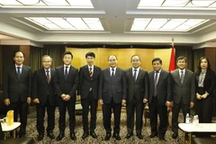 Chủ tịch nước Nguyễn Xuân Phúc tiếp Thống đốc tỉnh Tochigi Fukuda Tomikazu. (Ảnh: Thống Nhất/TTXVN)