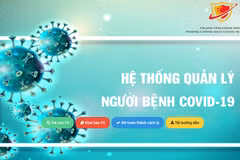 Giao diện hệ thống quản lý người bệnh COVID-19 tại Thành phố Hồ Chí Minh.