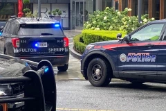 Cảnh sát thành phố Atlanta tại khu vực xảy ra vụ tấn công. (Nguồn: 11alive.com)