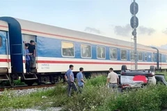 Hiện trường vụ tai nạn. (Ảnh: TTXVN phát)