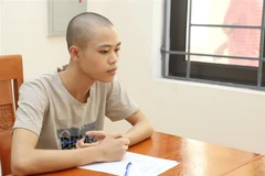 Đối tượng Thái Văn Đại tại cơ quan điều tra. (Ảnh: TTXVN phát)