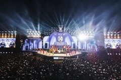 Quang cảnh đêm chung kết Miss World Vietnam 2022 tại Quy Nhơn. (Ảnh minh họa: TTXVN phát)