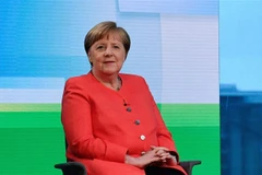 Thủ tướng Đức Angela Merkel trả lời phỏng vấn trên kênh truyền hình Đức ARD tại Berlin ngày 4/6/2020. (Ảnh: AFP/ TTXVN)