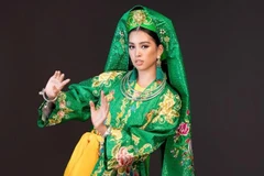 Hoa hậu Tiểu Vy từng mang chầu văn lên sân khấu Miss World 2018. (Ảnh: CTV)