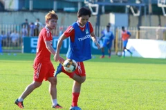 Tuấn Anh chấn thương và không thể ra sân. (Ảnh: Nguyên An/Vietnam+)