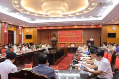 Quang cảnh Hội nghị Ban chấp hành Đảng bộ tỉnh Thái Bình Kỳ họp thứ 67. (Ảnh: Nguyễn Công Hải/TTXVN)