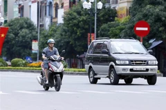 Đường Nguyễn Văn Linh, thành phố Hưng Yên. (Ảnh: Phạm Kiên/TTXVN)