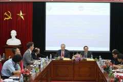 Đại sứ Ted Osius tại buổi tọa đàm tại Học viện Chính trị quốc gia Hồ Chí Minh chiều 27/9 (Nguồn: Doãn Đức/Vietnam+)