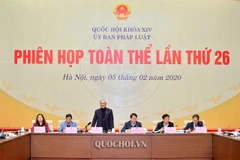 Phó Chủ tịch Quốc hội Uông Chu Lưu phát biểu chỉ đạo tại phiên họp. (Nguồn: quochoi.vn)