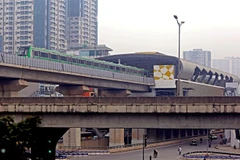 Đường sắt Cát Linh-Hà Đông. (Ảnh: Huy Hùng/TTXVN)