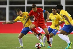 Brazil nhận thất bại cay đắng trước Peru. (Nguồn: AFP/TTXVN)