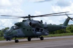 Máy bay trực thăng chiến đấu Mi-35. (Nguồn: ndtv.com)