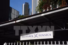 Trụ sở Công ty luật Mossack Fonseca ở Panama City, Panama ngày 9/5. (Nguồn: AFP/TTXVN)