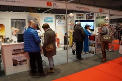 Gian hàng của Việt Nam tại hội chợ. (Ảnh: TTXVN)