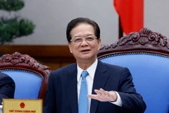 Thủ tướng Nguyễn Tấn Dũng phát biểu kết luận phiên họp. (Ảnh: Đức Tám/TTXVN)