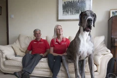 Major hiện đang sống cùng hai người chủ của mình là Brian và Julie Williams.(Nguồn: Daily Mail)